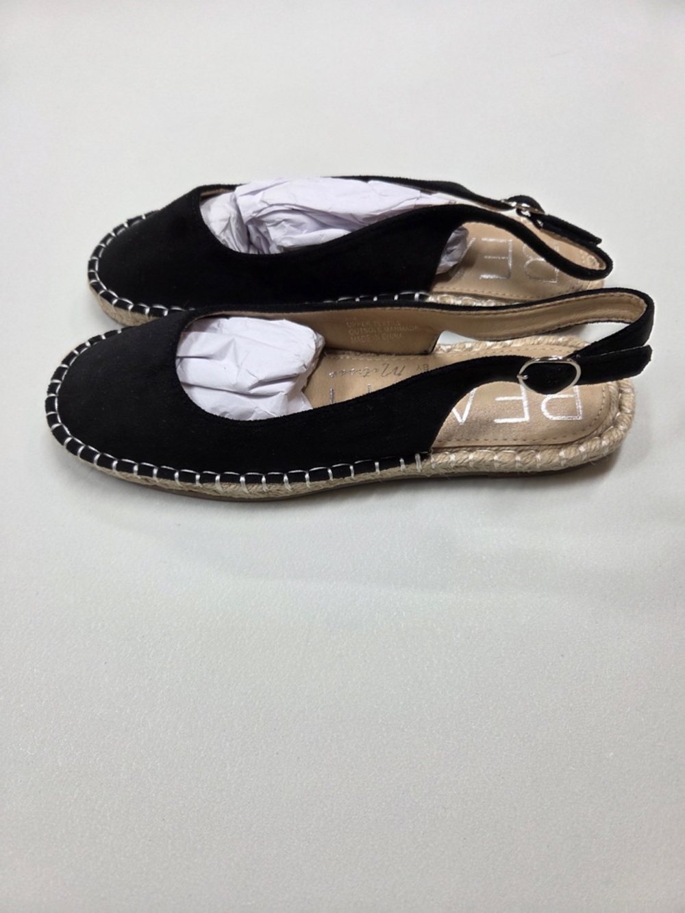 NWOT BEACH By Matisse Juliet Espadrille Flay Shoes Black Women’s Size 8 7380 - Picture 2 of 9